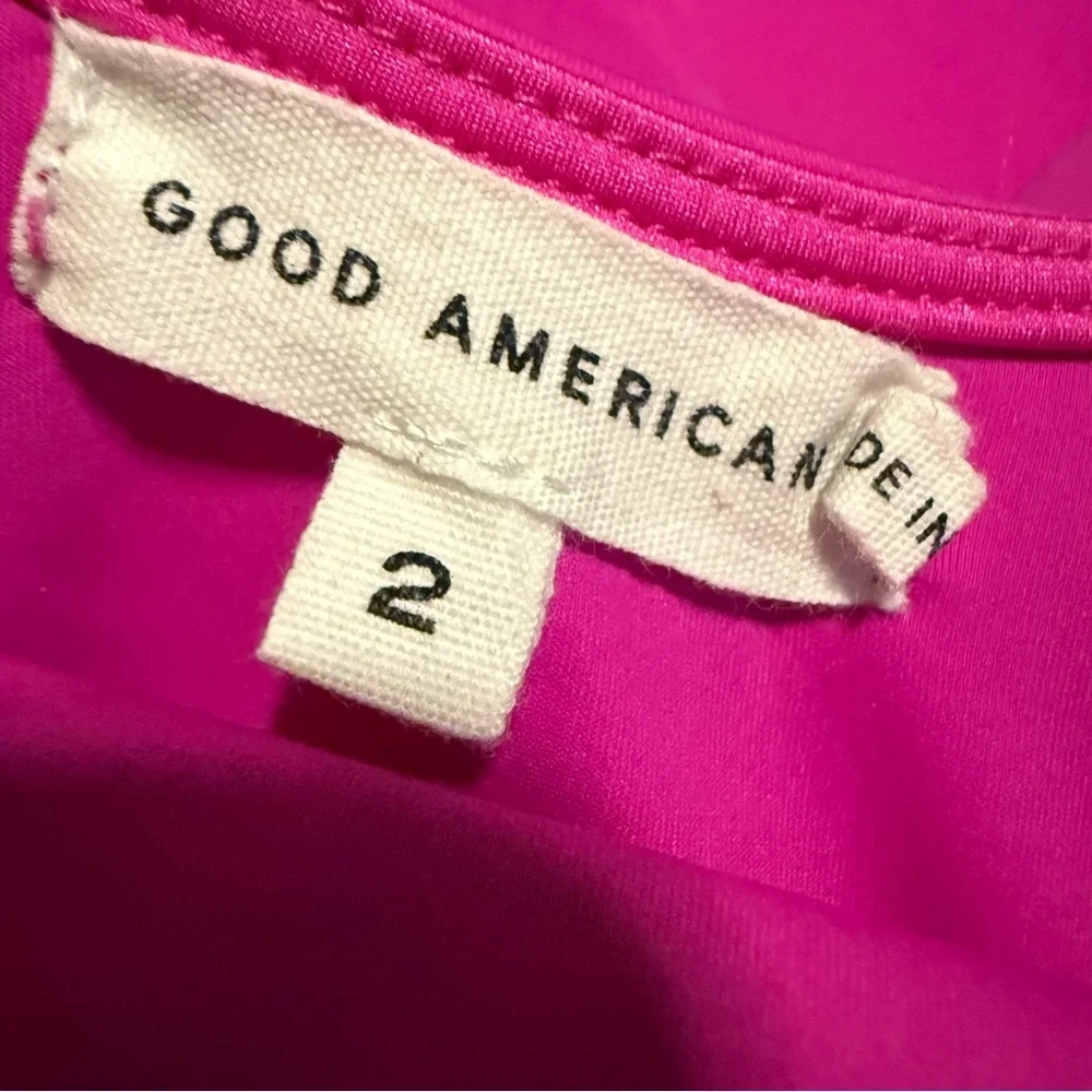 Good American Modern Scuba Tank Bodysuit in Fuchsia Pink Women’s Size 2 - Picture 7 of 11
